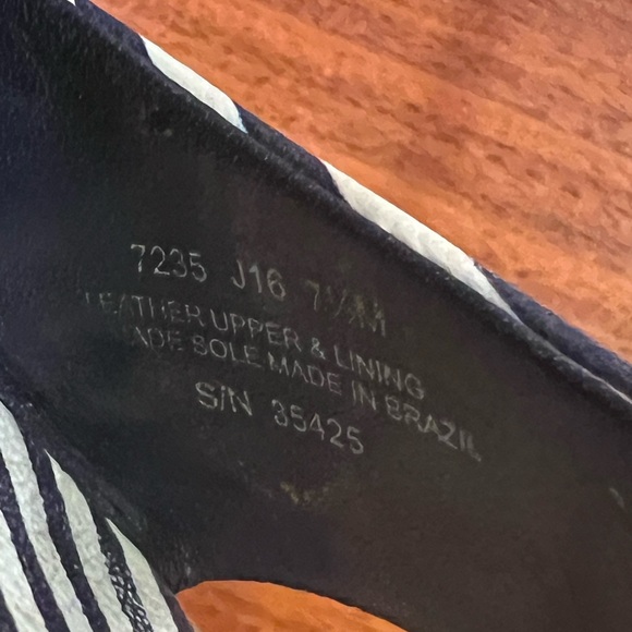 Tory Burch Maritime Stripe Wedge Sandals Women’s Size 7.5 - Picture 15 of 16